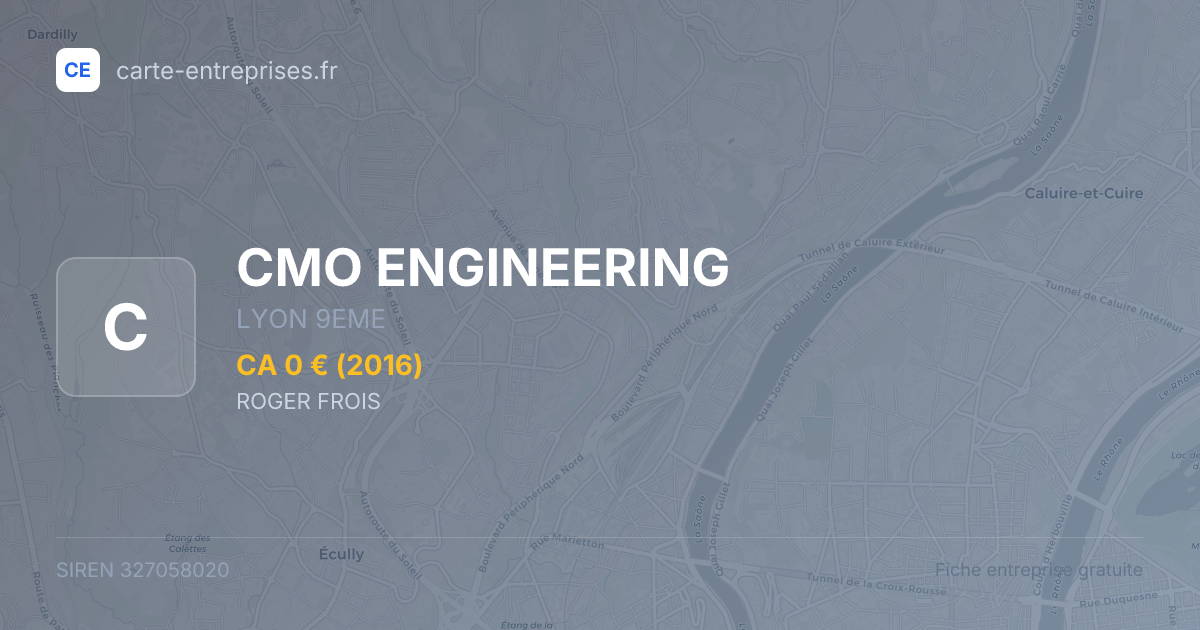 CMO ENGINEERING — 327058020 — fiche entreprise