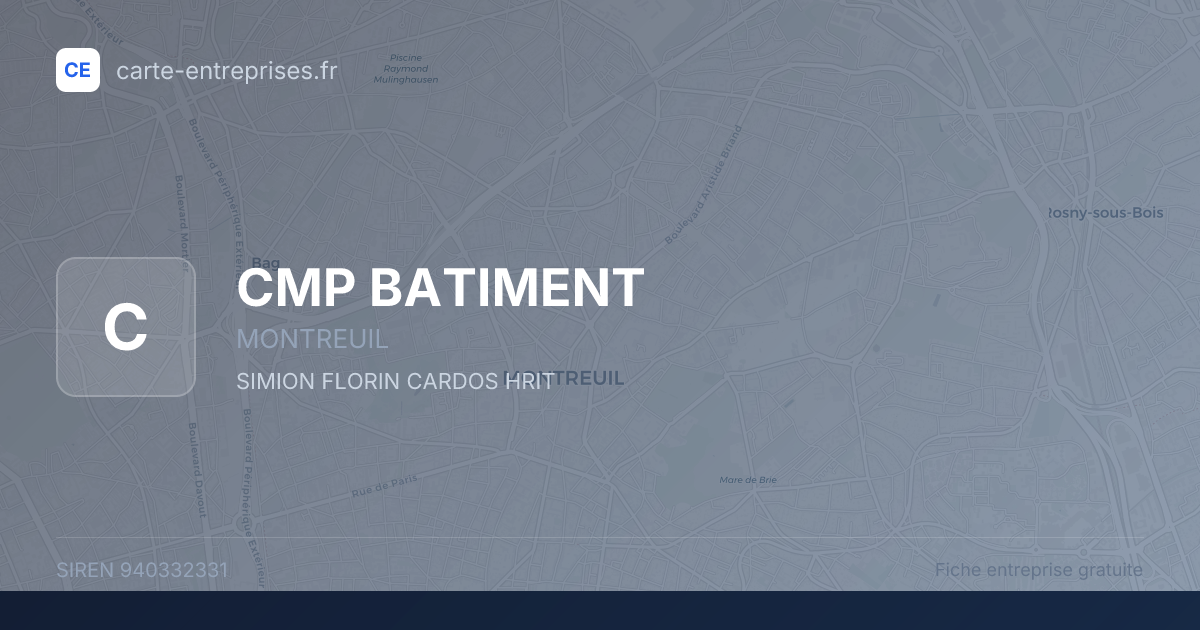 CMP BATIMENT — 940332331 — fiche entreprise