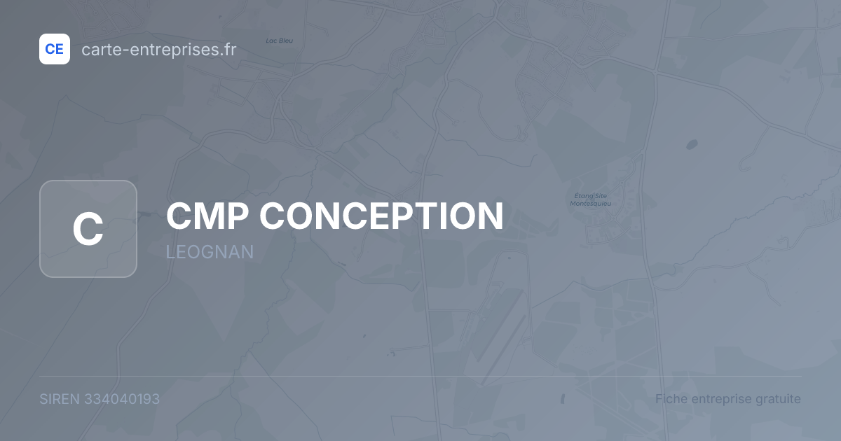CMP CONCEPTION — 334040193 — fiche entreprise