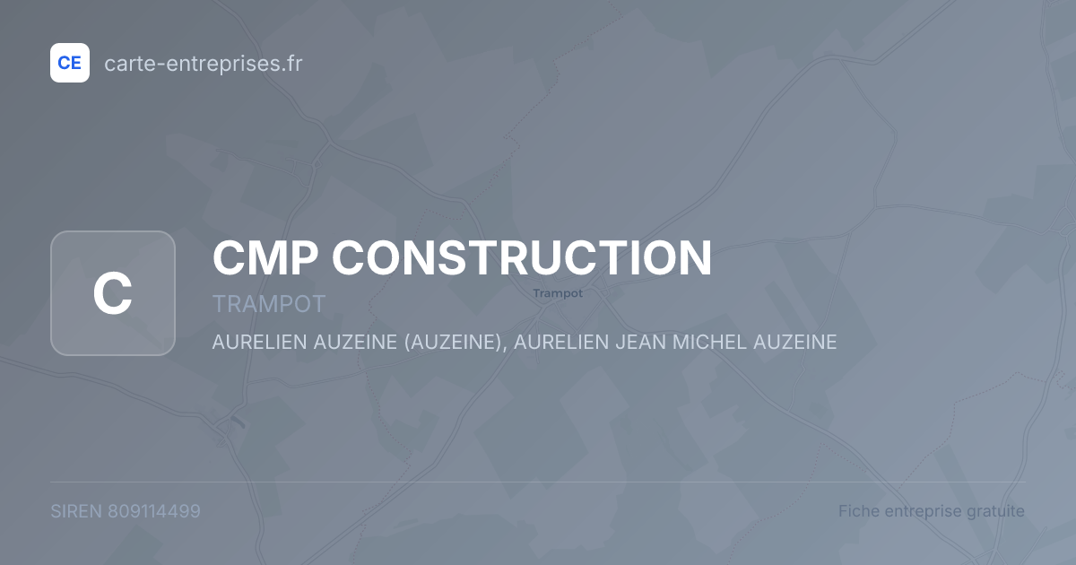 CMP CONSTRUCTION — 809114499 — fiche entreprise