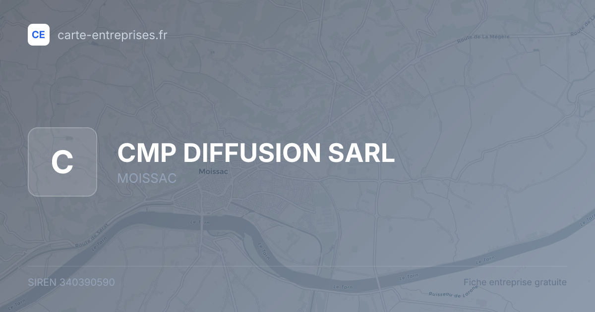 CMP DIFFUSION SARL — 340390590 — fiche entreprise