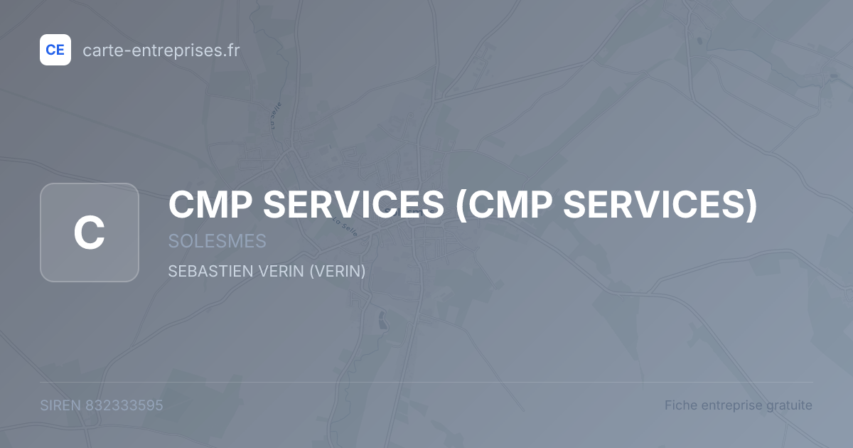 CMP SERVICES — 832333595 — fiche entreprise