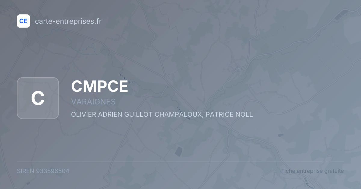 CMPCE — 933596504 — fiche entreprise