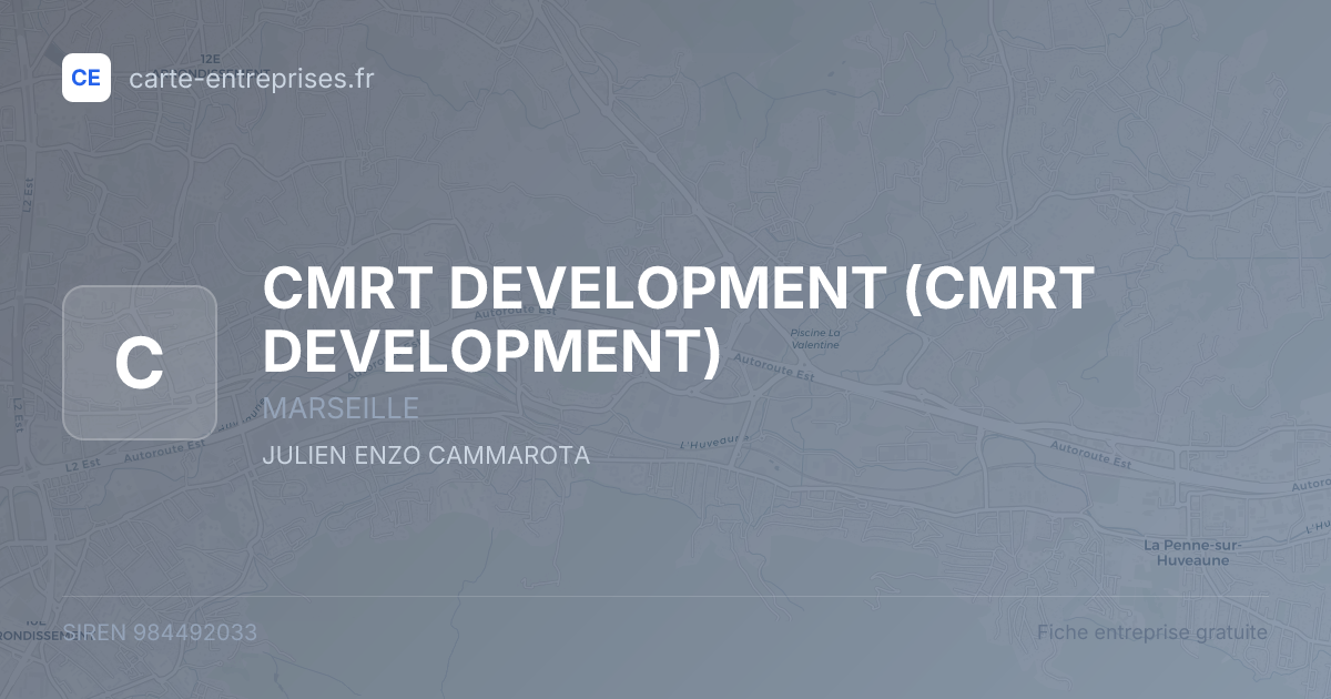 CMRT DEVELOPMENT — 984492033 — fiche entreprise