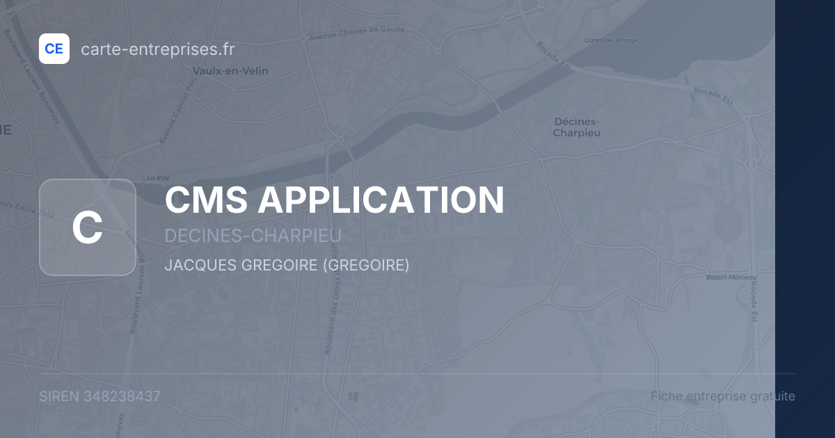 CMS APPLICATION — 348238437 — fiche entreprise