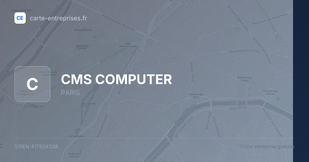CMS COMPUTER — 417934338 — fiche entreprise