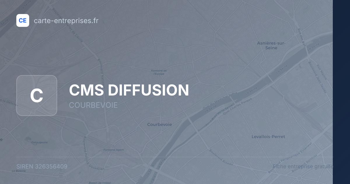 CMS DIFFUSION — 326356409 — fiche entreprise