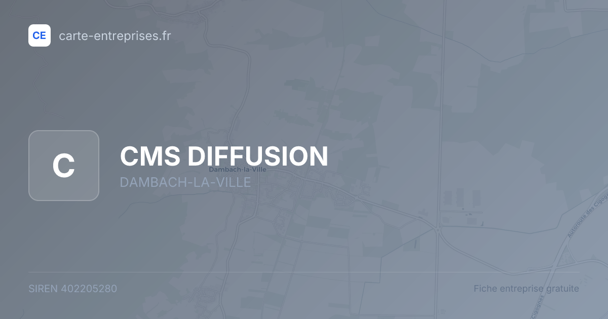 CMS DIFFUSION — 402205280 — fiche entreprise