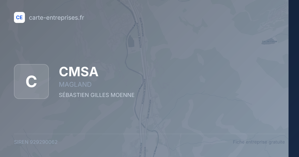 CMSA — 929290062 — fiche entreprise