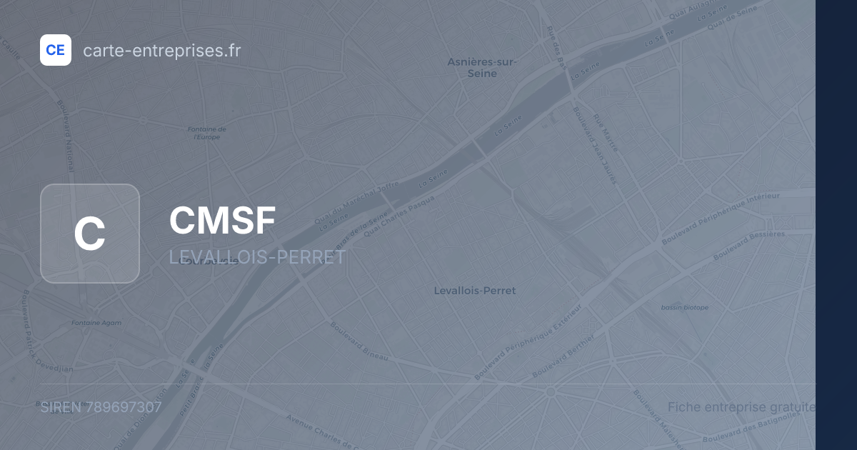 CMSF — 789697307 — fiche entreprise