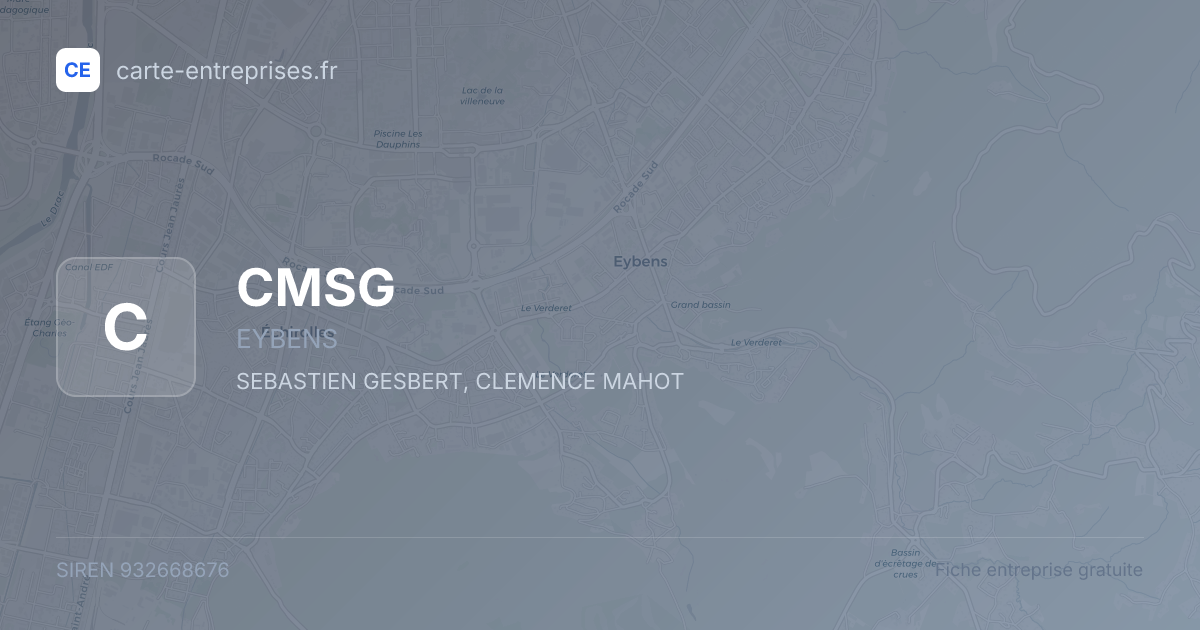 CMSG — 932668676 — fiche entreprise