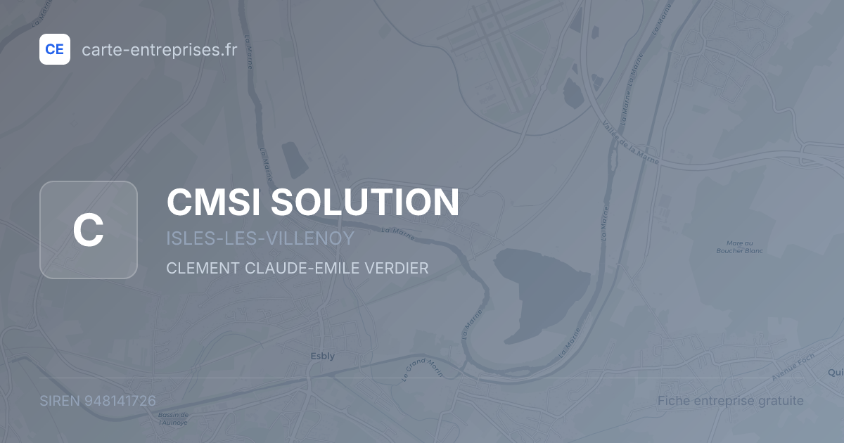 CMSI SOLUTION — 948141726 — fiche entreprise
