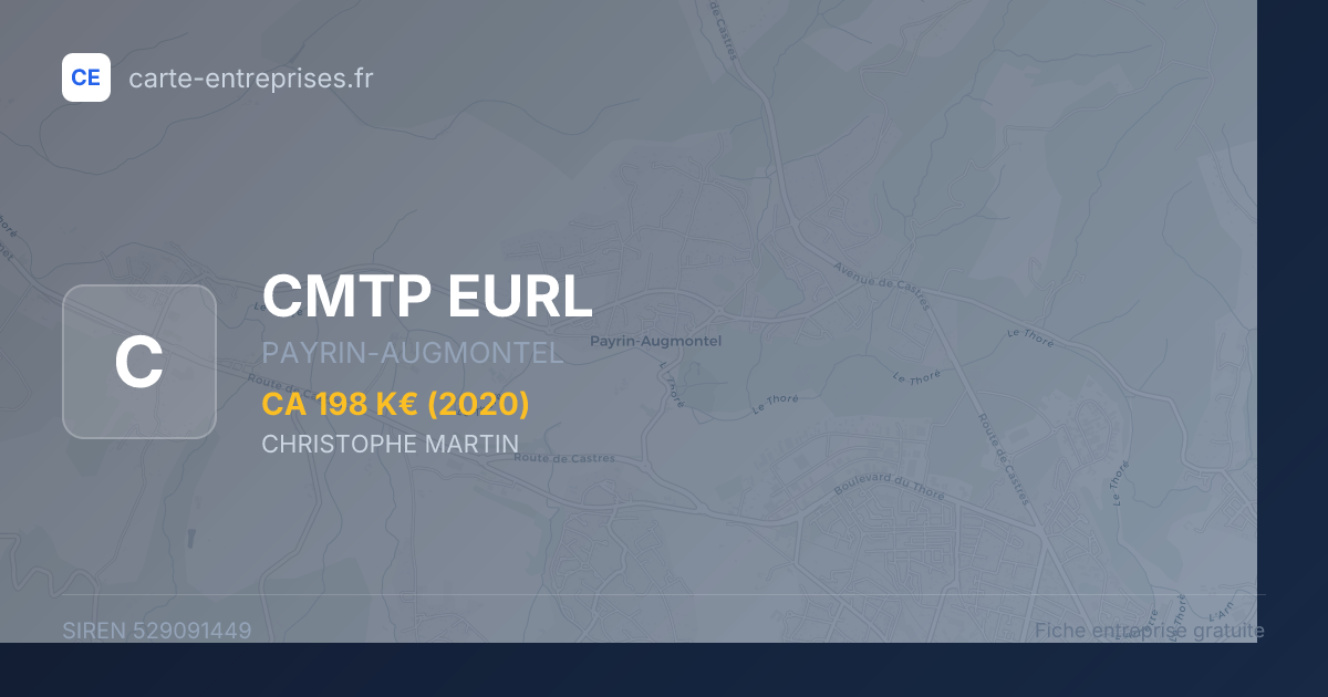 CMTP EURL — 529091449 — fiche entreprise