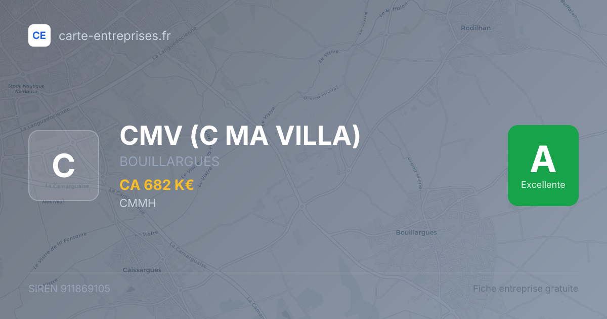 CMV (C MA VILLA) — 911869105 — fiche entreprise
