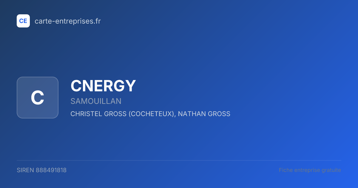 CNERGY — 888491818 — fiche entreprise