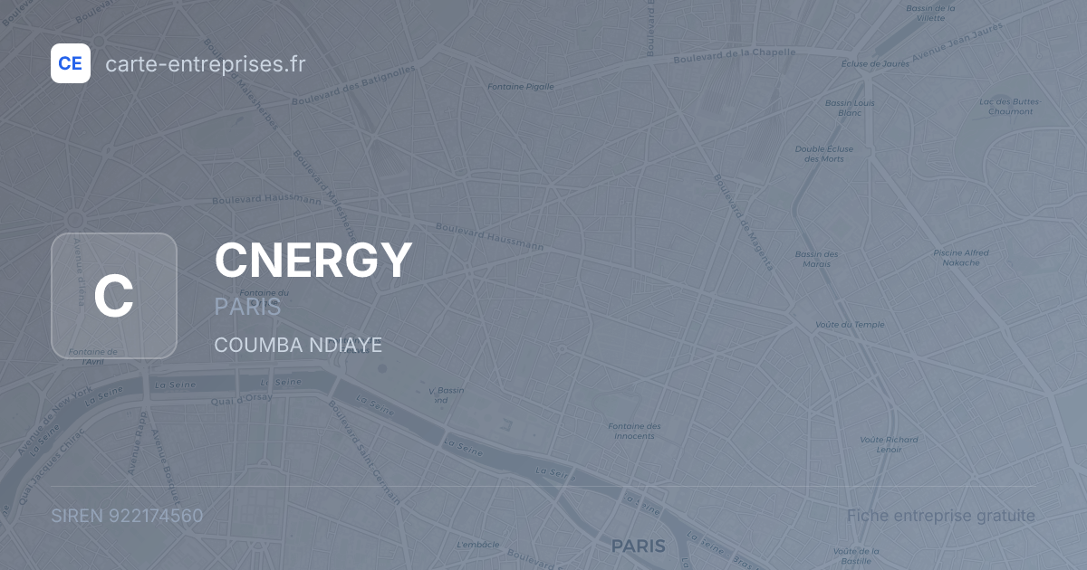 CNERGY — 922174560 — fiche entreprise