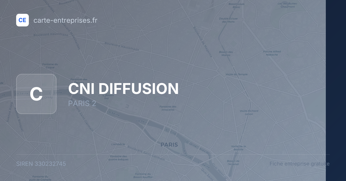 CNI DIFFUSION — 330232745 — fiche entreprise