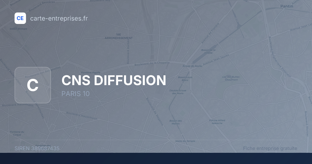 CNS DIFFUSION — 389687435 — fiche entreprise