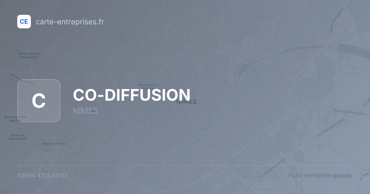 CO-DIFFUSION — 410543151 — fiche entreprise