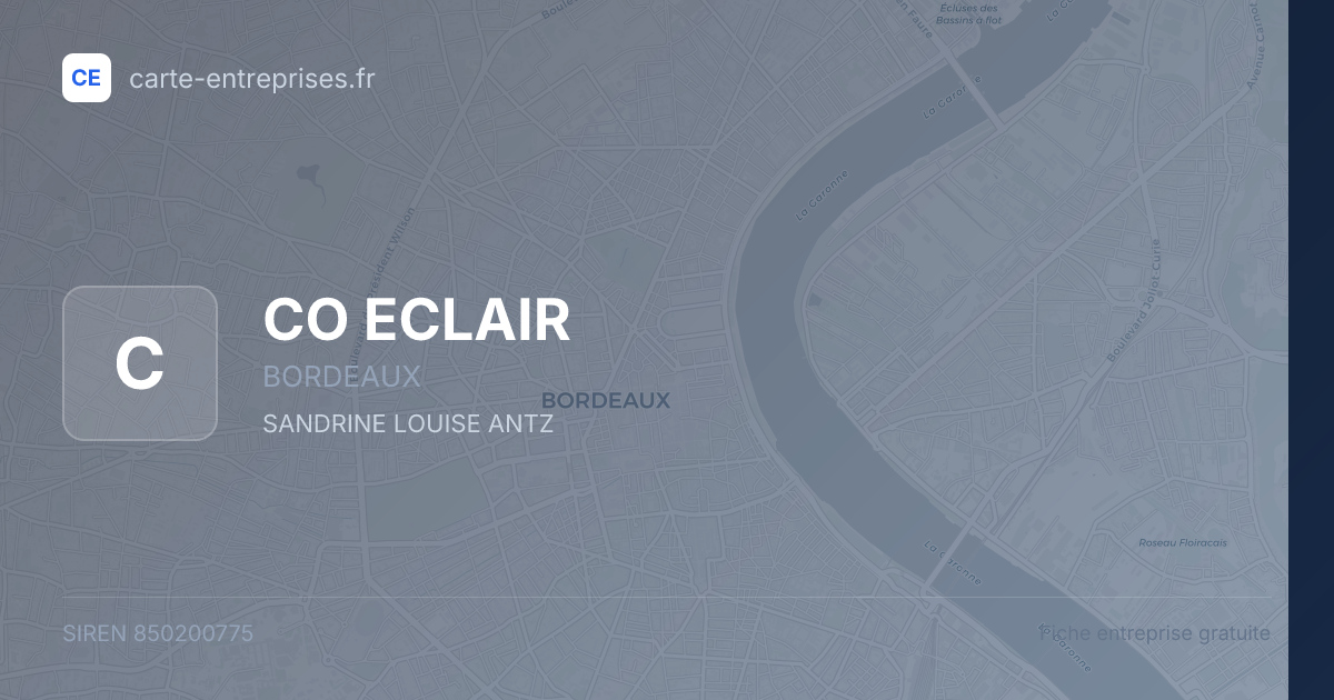 CO ECLAIR — 850200775 — fiche entreprise