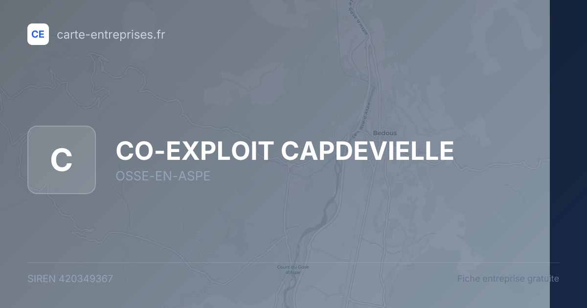 CO-EXPLOIT CAPDEVIELLE — 420349367 — fiche entreprise