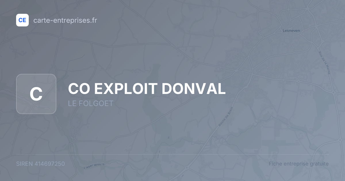 CO EXPLOIT DONVAL — 414697250 — fiche entreprise