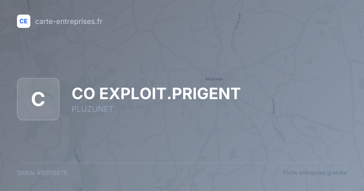 CO EXPLOIT.PRIGENT — 410818678 — fiche entreprise