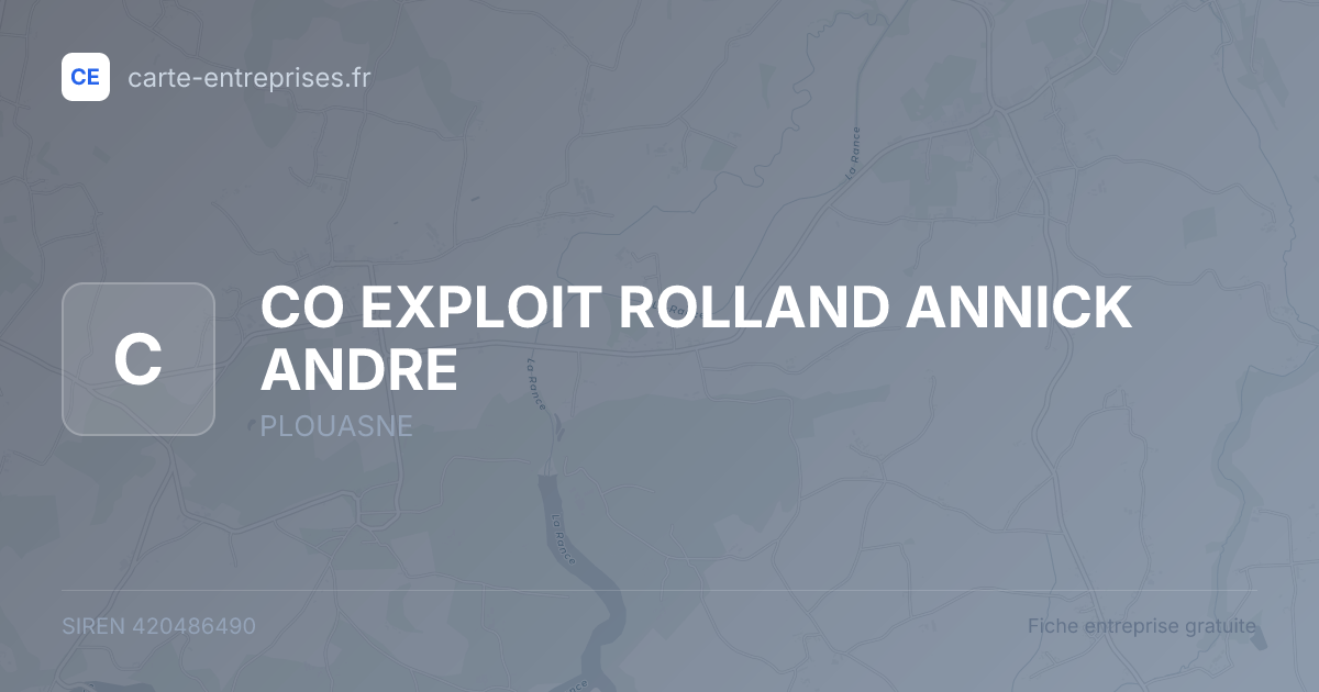 CO EXPLOIT ROLLAND ANNICK ANDRE — 420486490 — fiche entreprise