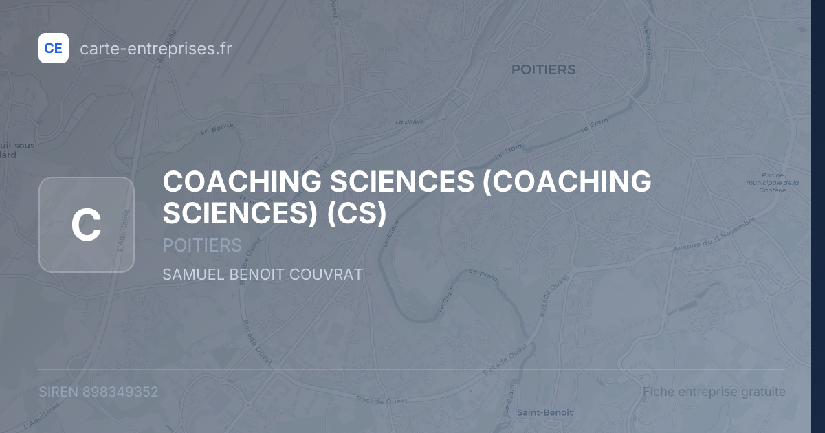 COACHING SCIENCES (COACHING SCIENCES) (CS) — 898349352 — fiche entreprise