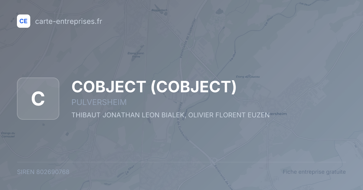 COBJECT — 802690768 — fiche entreprise
