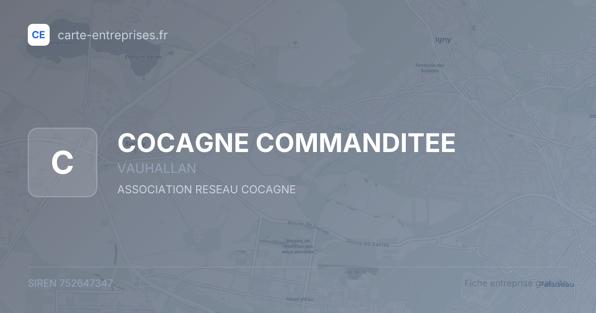 COCAGNE COMMANDITEE — 752647347 — fiche entreprise
