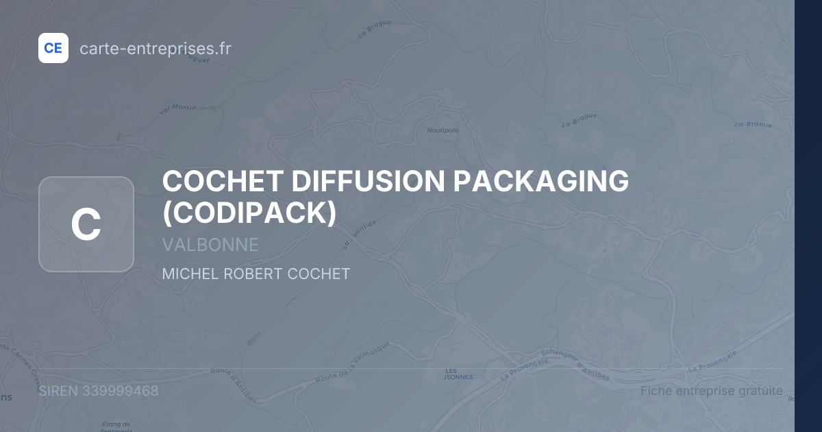 COCHET DIFFUSION PACKAGING (CODIPACK) — 339999468 — fiche entreprise