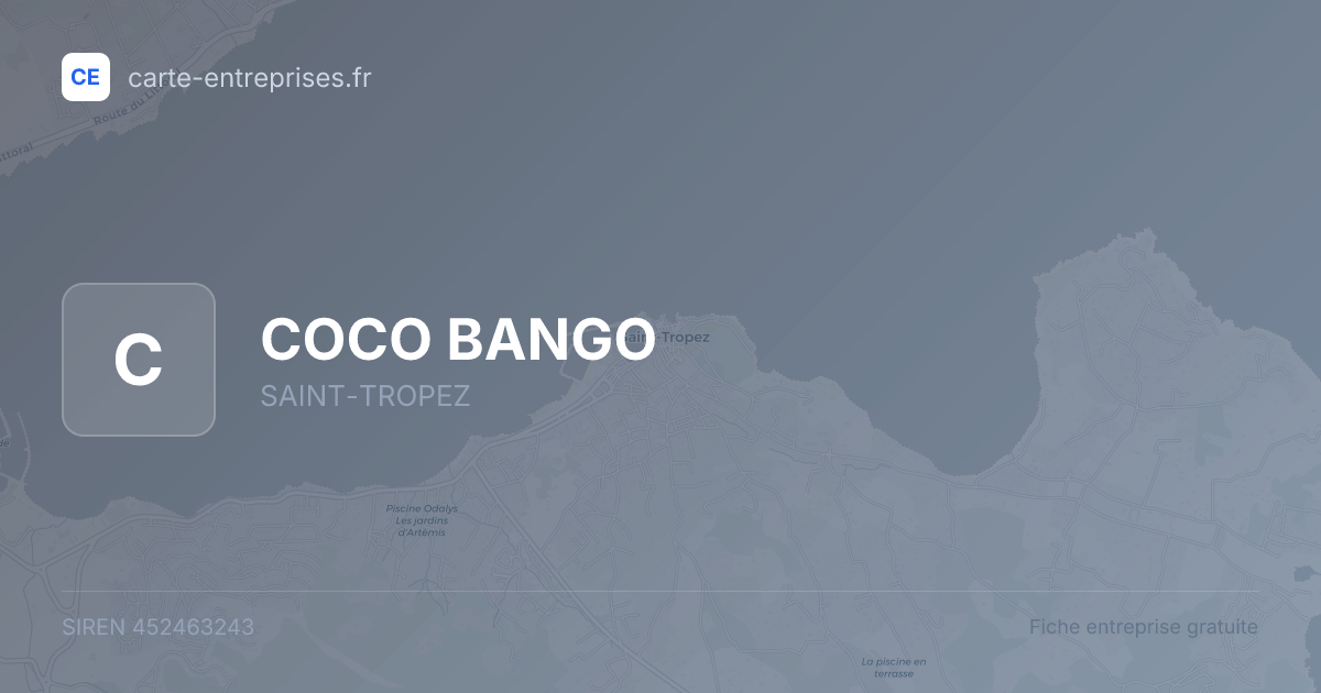 COCO BANGO — 452463243 — fiche entreprise