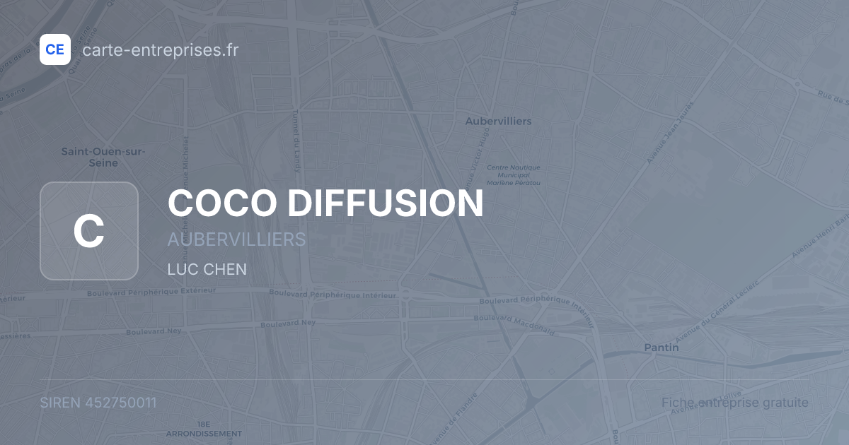 COCO DIFFUSION — 452750011 — fiche entreprise
