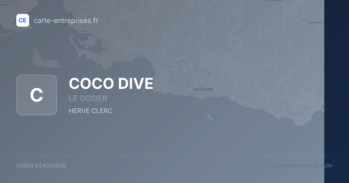 COCO DIVE — 424010858 — fiche entreprise