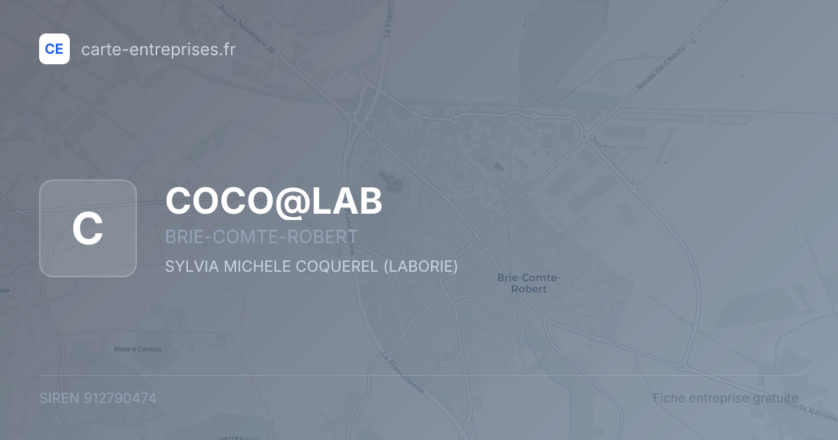 COCO@LAB — 912790474 — fiche entreprise