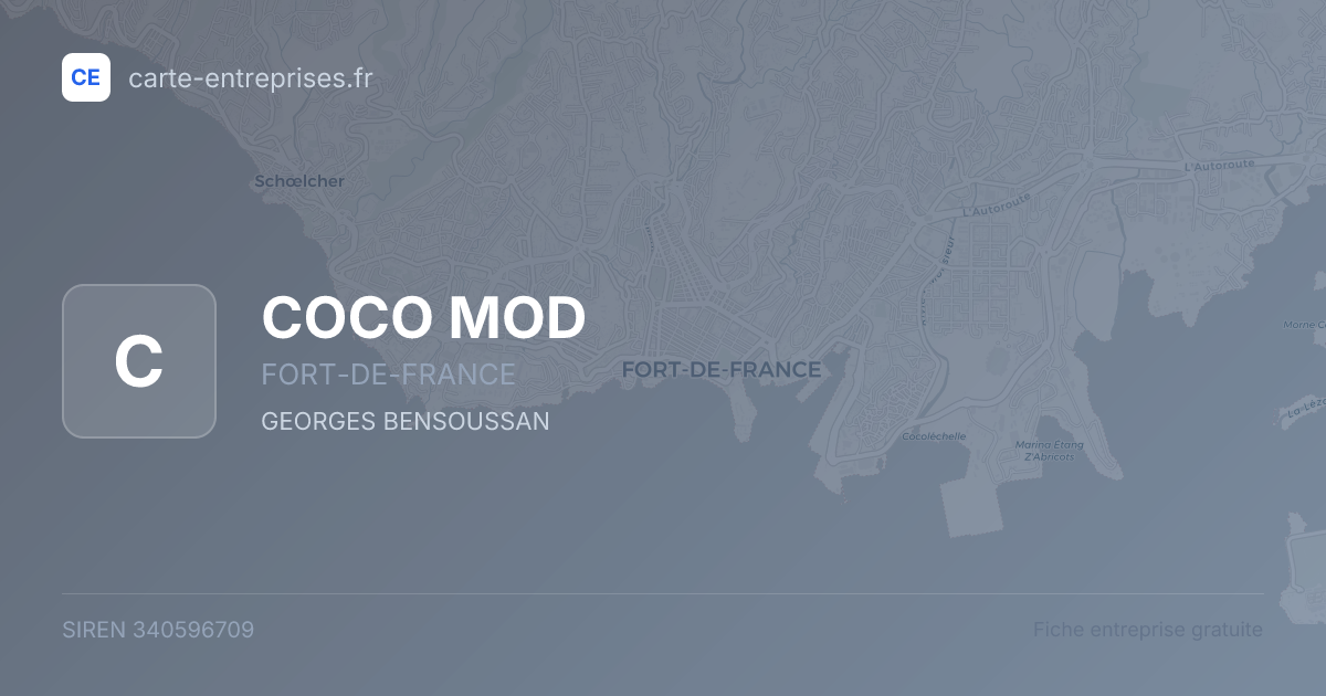 COCO MOD — 340596709 — fiche entreprise