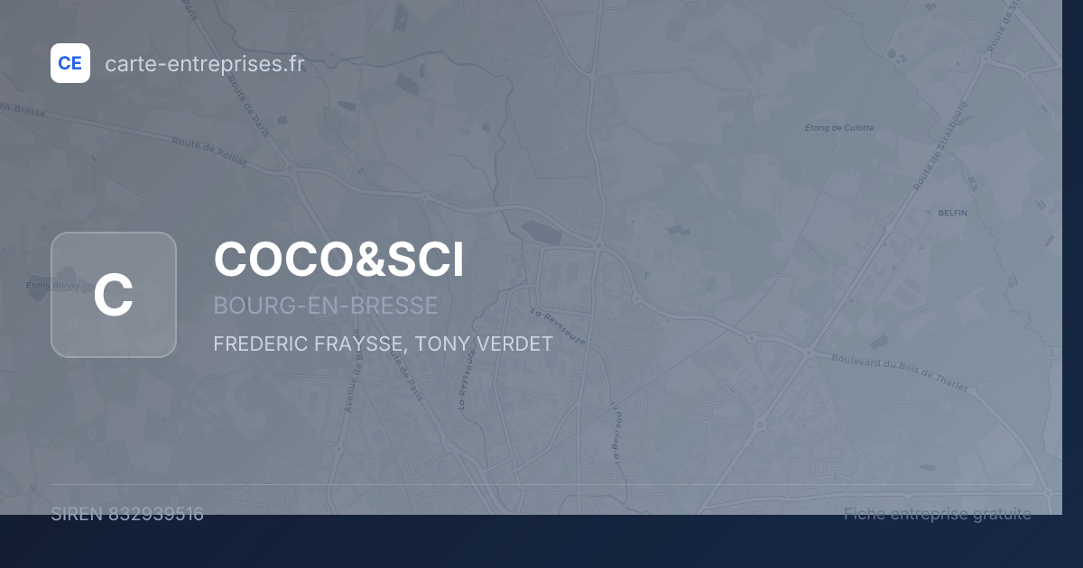 COCO&SCI — 832939516 — fiche entreprise
