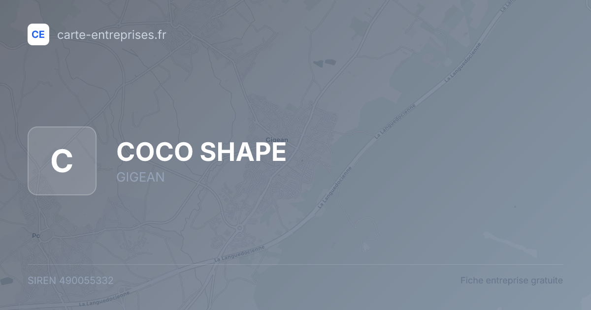 COCO SHAPE — 490055332 — fiche entreprise