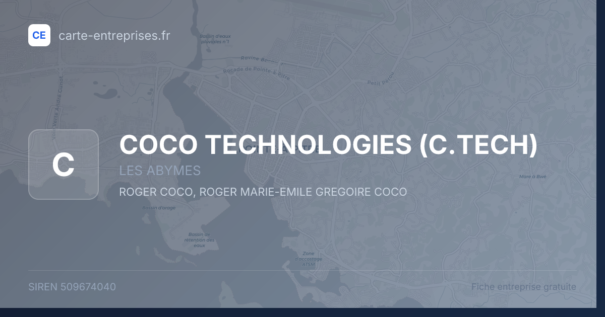 COCO TECHNOLOGIES (C.TECH) — 509674040 — fiche entreprise