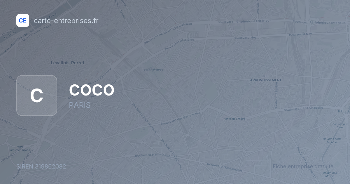 COCO — 319862082 — fiche entreprise
