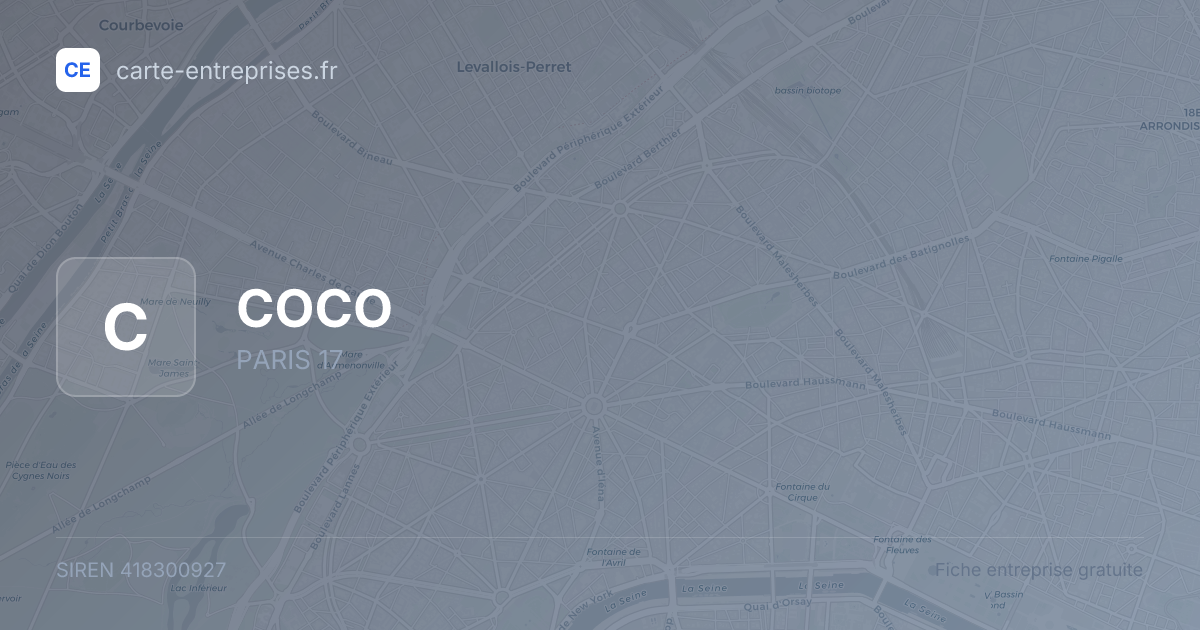 COCO — 418300927 — fiche entreprise