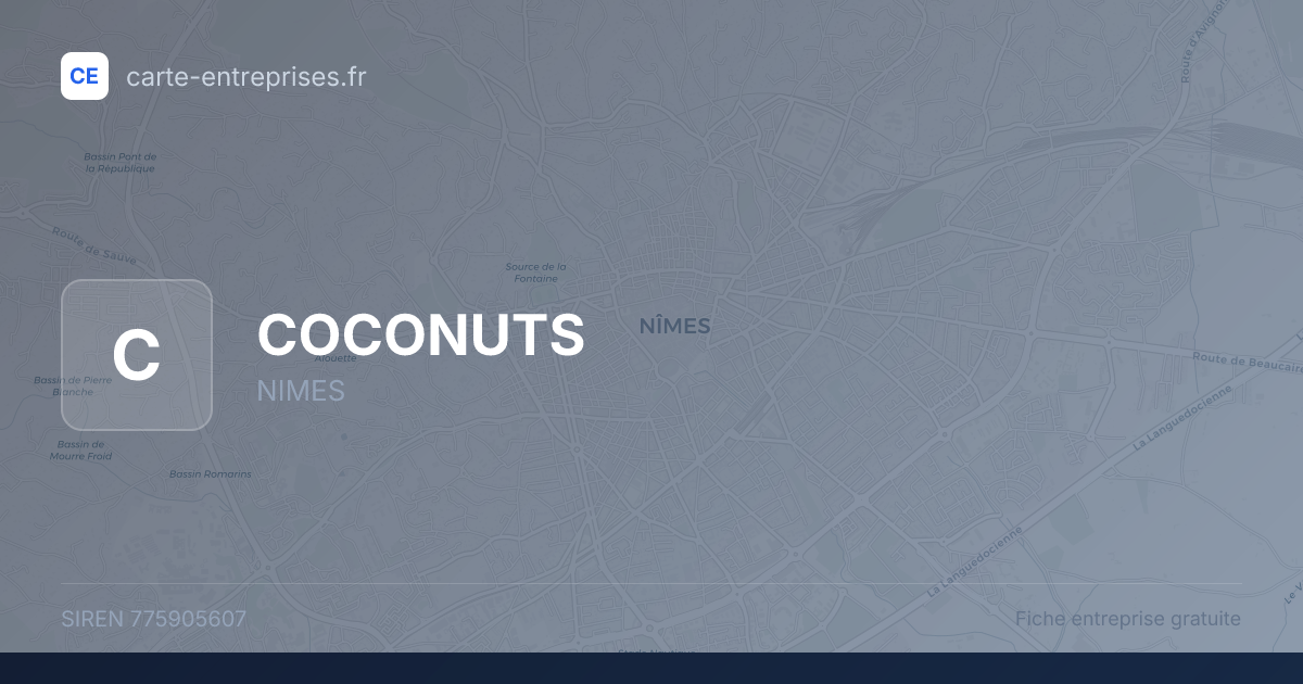 COCONUTS — 775905607 — fiche entreprise