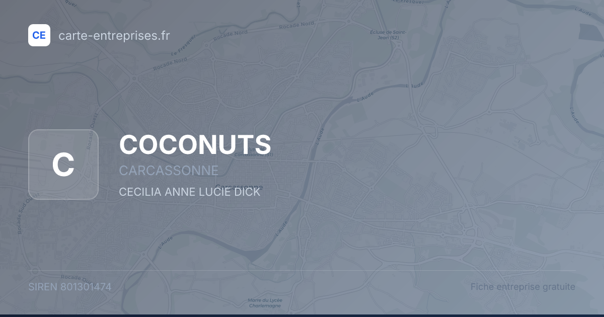 COCONUTS — 801301474 — fiche entreprise