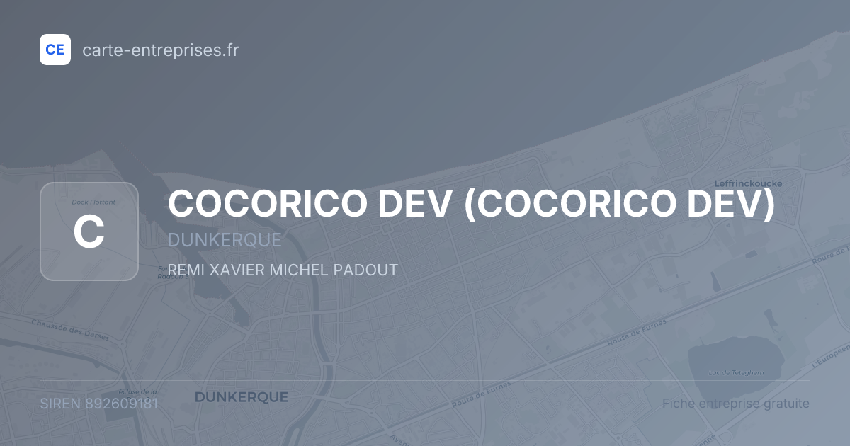 COCORICO DEV — 892609181 — fiche entreprise
