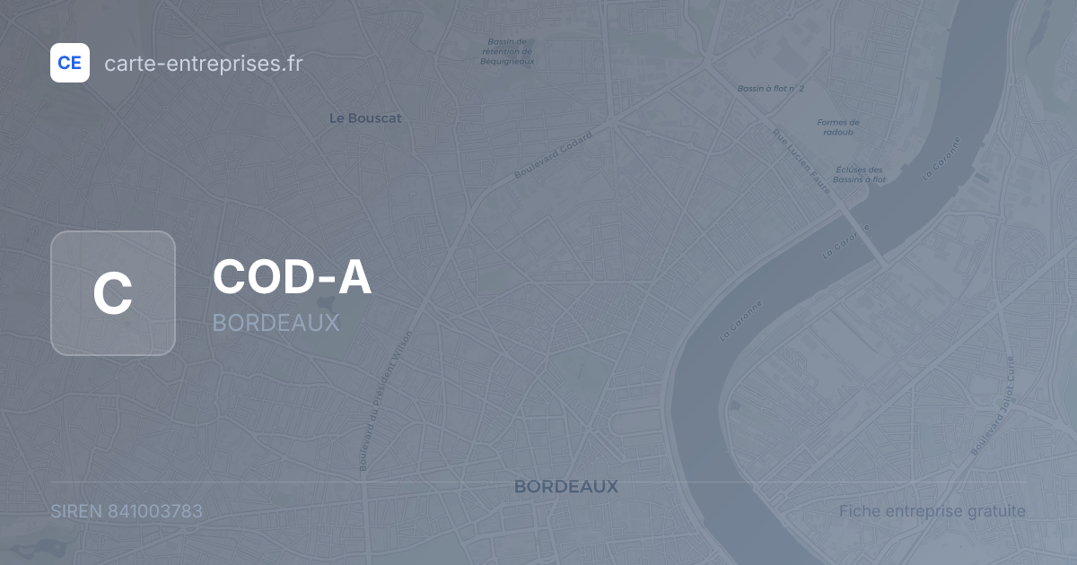 COD-A — 841003783 — fiche entreprise