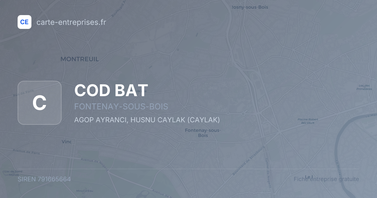 COD BAT — 791665664 — fiche entreprise