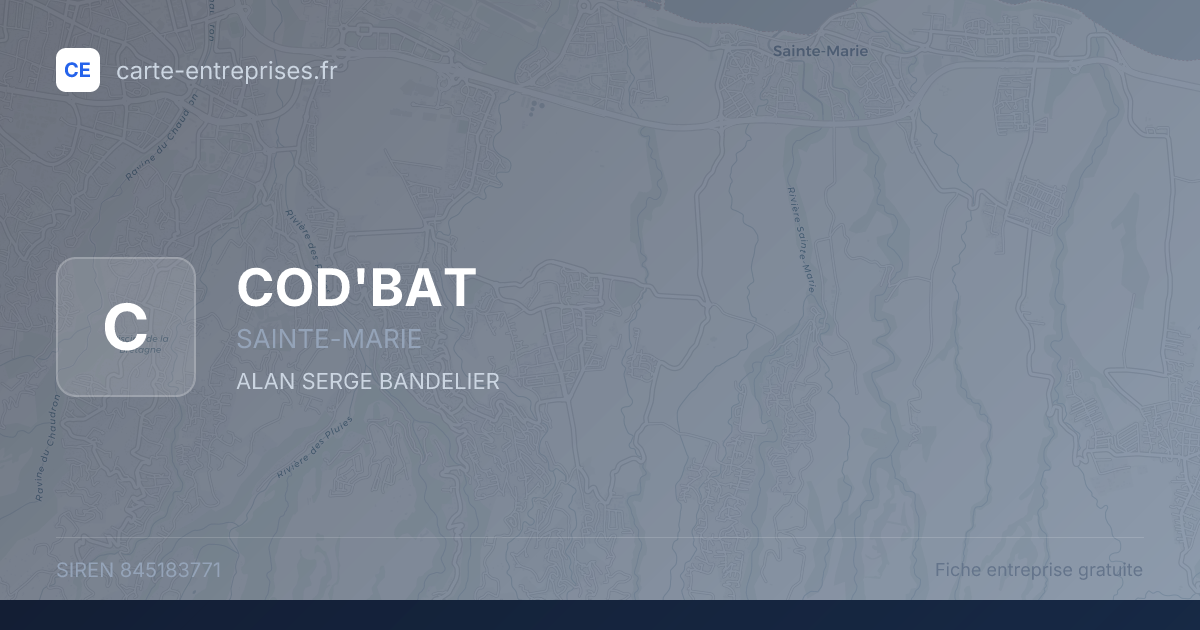 COD'BAT — 845183771 — fiche entreprise