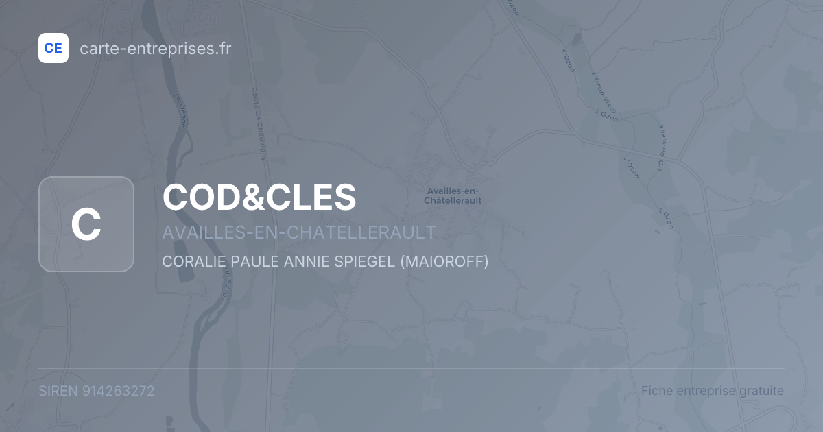 COD&CLES — 914263272 — fiche entreprise