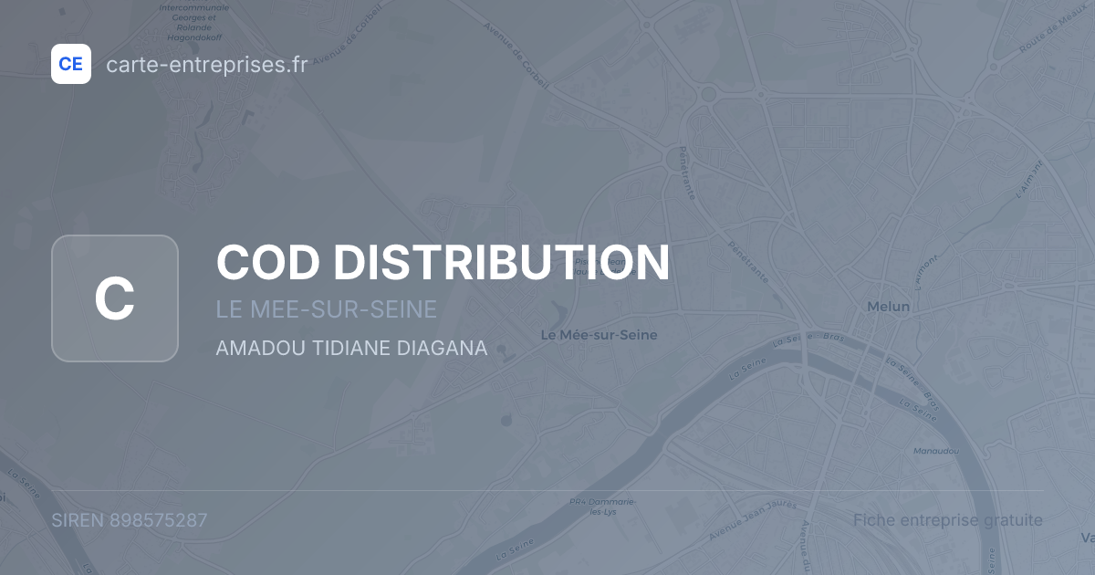 COD DISTRIBUTION — 898575287 — fiche entreprise